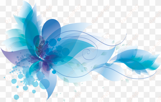 h0ly - watercolor flowers blue png