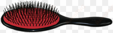 hair brush red and black - denman grooming brush with nylon bristles, large