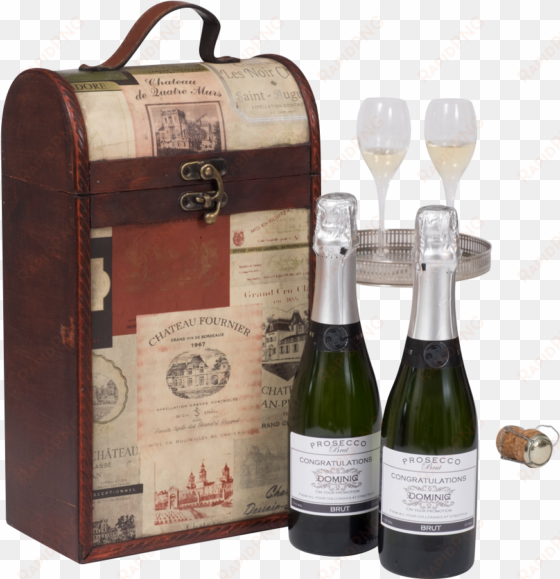 half bottles of personalised prosecco in vintage label - norwall wallcoverings inc kitchen elements 32.7' x