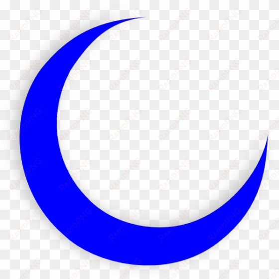 Half Moon Clipart At Getdrawings - Blue Crescent Moon Png transparent png image