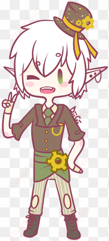 Half Vampire, Half Elf Partner - Cartoon transparent png image