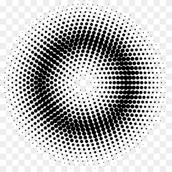 halftone big image png - black abstract circle frame