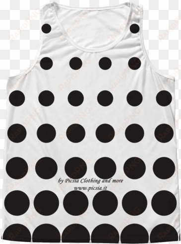 halftone design graphic printed all over print tank - clothing