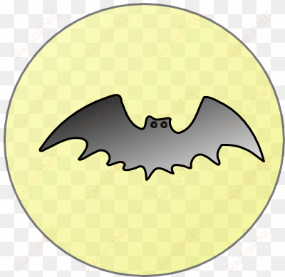 halloween and vampire bat clipart - moon with a bat clipart