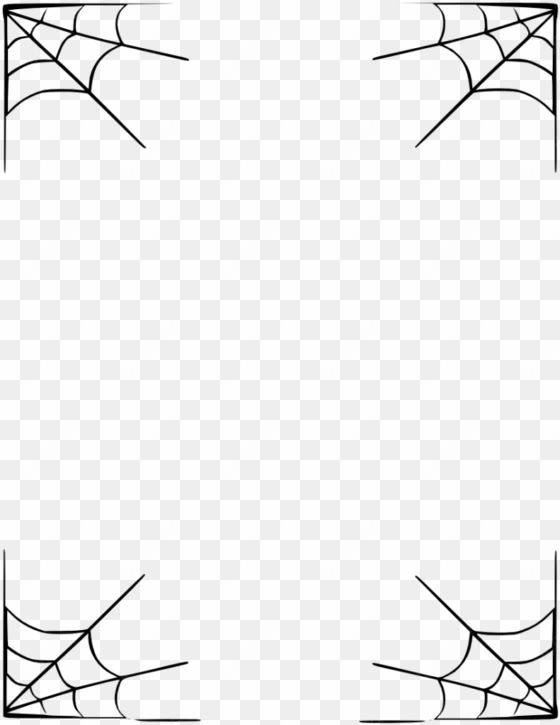 halloween border vector free png image transparent - spider web frame png