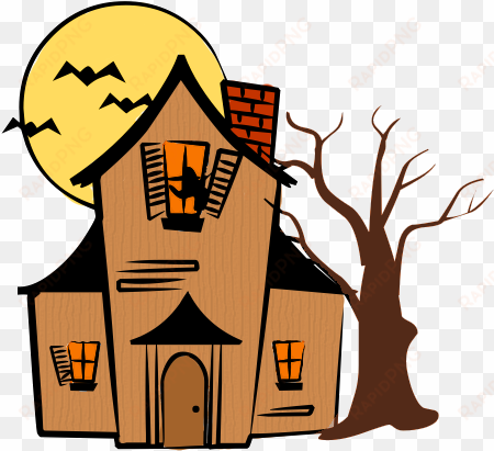 halloween house vector free free png image - clipart haunted house
