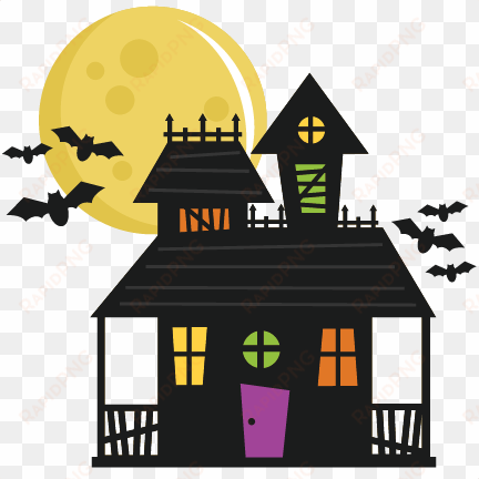 halloween house vector free transparent background - haunted house clipart transparent