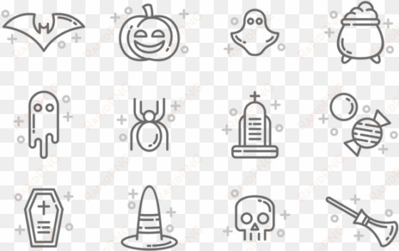 halloween icons vector - halloween icons transparent cute
