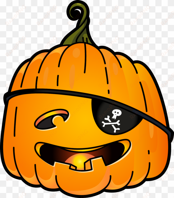 halloween pirate pumpkin png clip art image