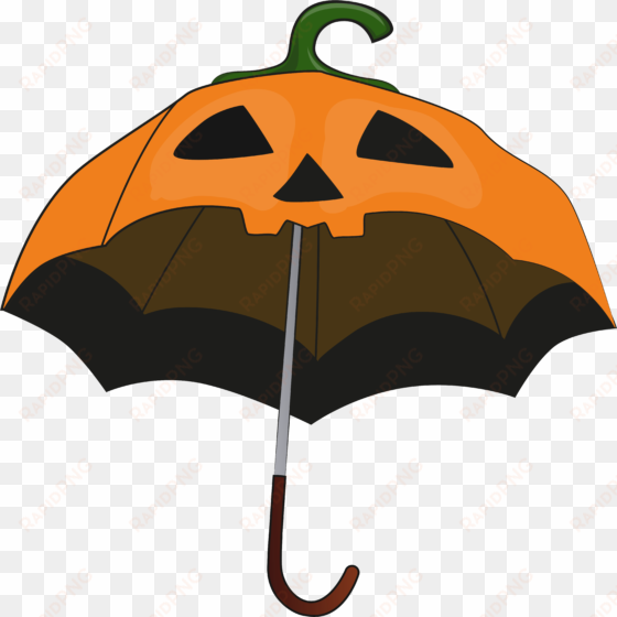 halloween pumpkin umbrella png clip art image - halloween umbrella