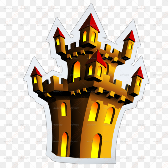 halloween stickers poster frame-jpg 900 b - halloween castle on creepy nightmare full moon card