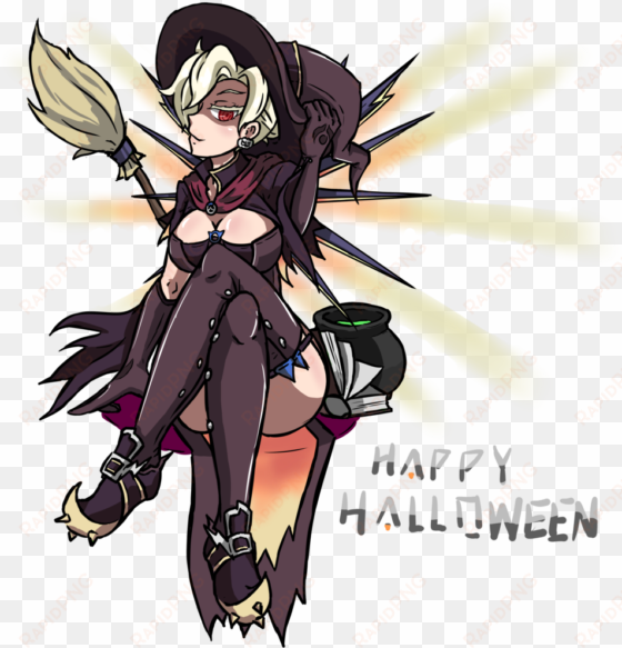 hallween fictional character human hair color anime - witch mercy render