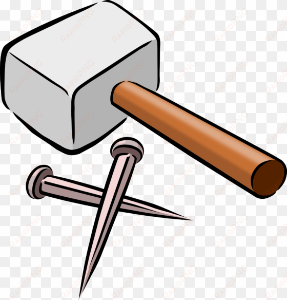 hammer clipart no background solid color - hammer and nails cartoon