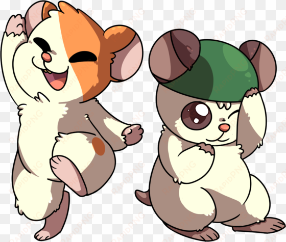 hamtaro and cappy - cartoon