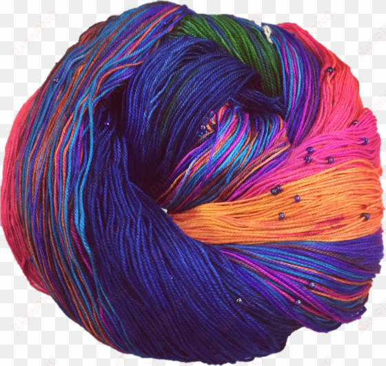 hand beaded silk yarn - yarn