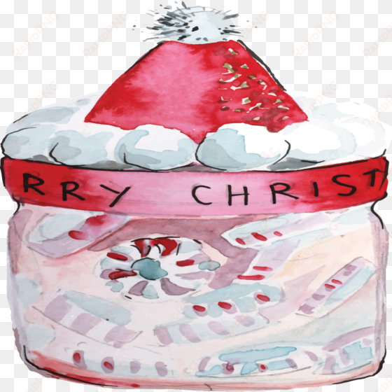 hand drawn christmas candy jar transparent cartoon - cartoon