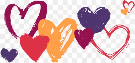 hand-drawn hearts in various colours - leben,lieben,leiden (ltd.gatefold/red vinyl) lp
