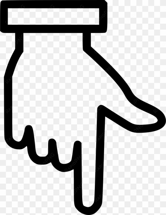 hand finger pointing down - clip art pointed hand