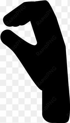 hand fingers posture silhouette vector - hand silhouette png