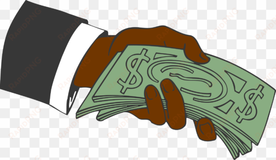 hand giving money vector clipart image - clip art money