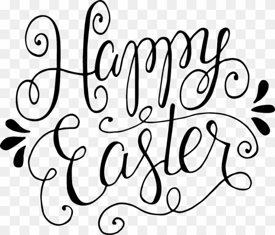 hand lettered happy easter free svg cut file clip art - happy easter free