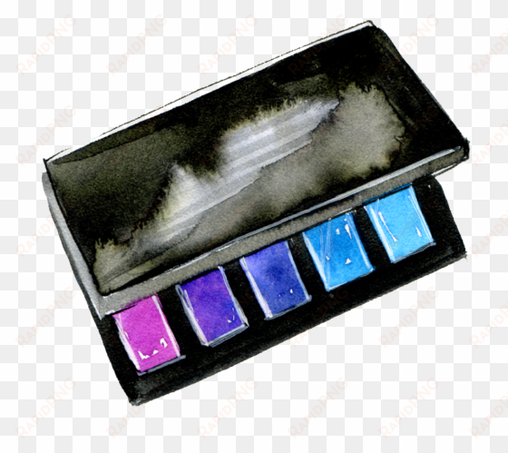 hand painted blue series eyeshadow box png transparent - eye shadow
