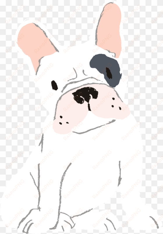 hand-painted cartoon dog dog material - bullet journal for dog lovers white french bulldog: