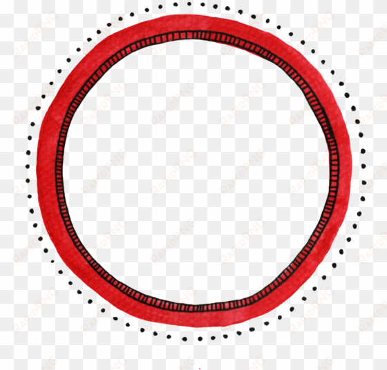hand painted red circle wave point decoration vector - circle