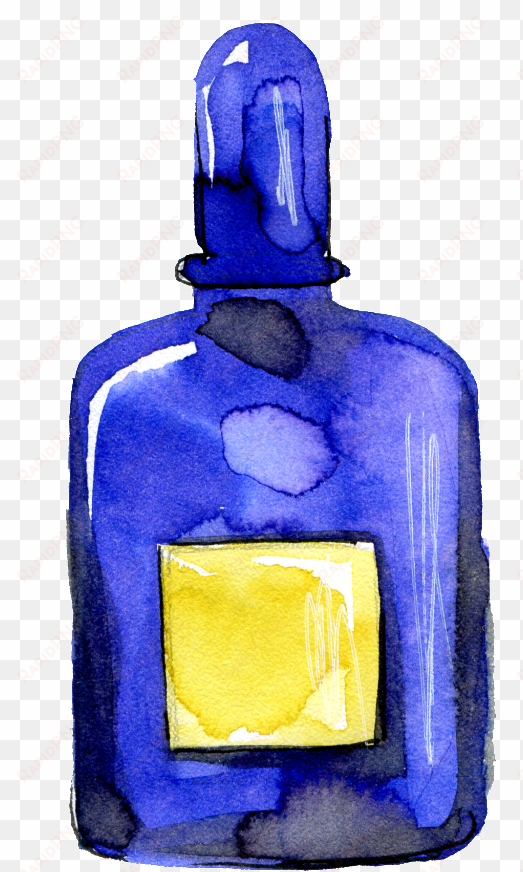 hand-painted water supplement bottle png transparent - bottle