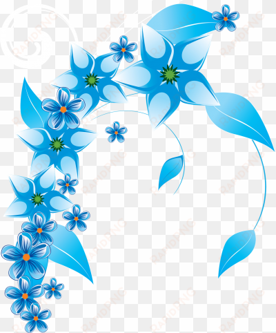 hand painted watercolor wedding flowers - flowers blue vector png