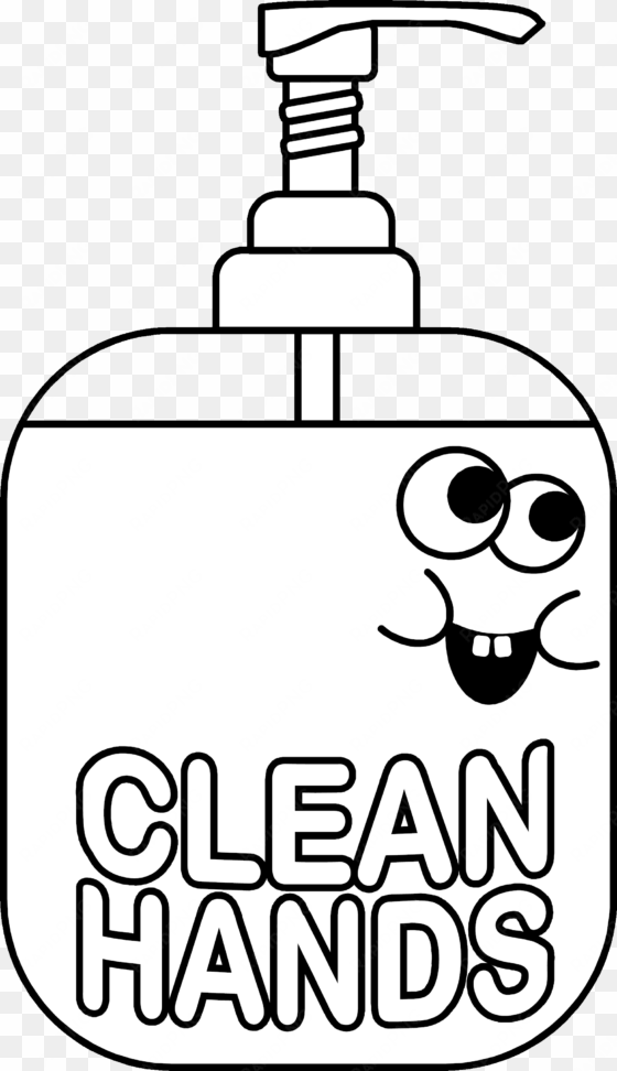 hand sanitizer clip art - hand sanitizer for coloring