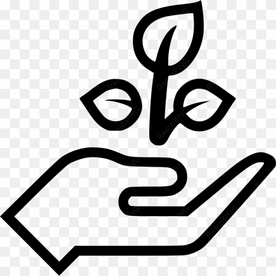 hand seedling plant grow comments - icon