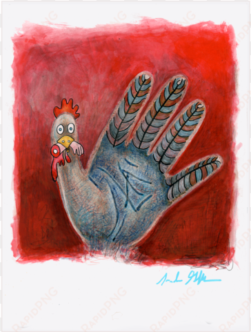 "hand turkey" original drawing - severe snacks