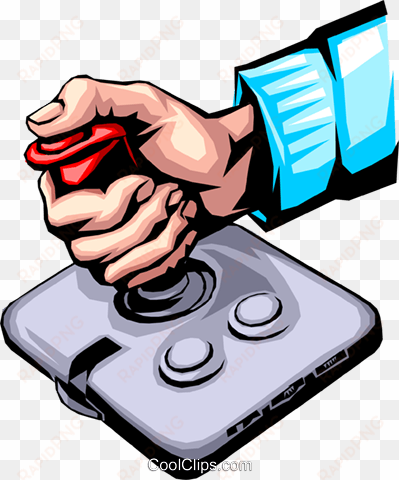 hand with joystick royalty free vector clip art illustration - mão joystick png