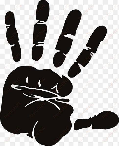 handprint clip art at clker - hand print clipart black and white