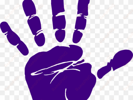 handprint clipart purple - handprint clipart