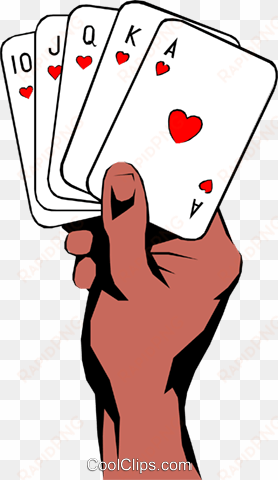 hands holding playing cards royalty free vector clip - hand holding playing cards clipart