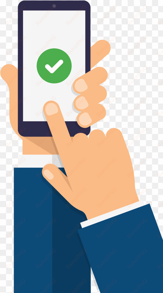 Hands Holding Up Phone In Suit2 01 - Hand Phone Illustration Png transparent png image