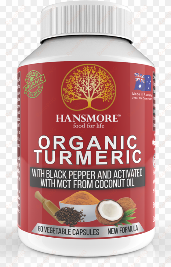 hansmore organic turmeric with coconut powder - turmeric