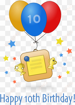 happy 10th birthday transparent image - happy 10th birthday christian