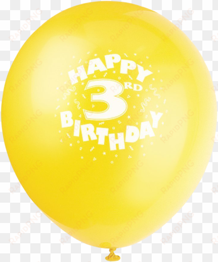 happy 3rd birthday printed balloons - happy 12 birthday boy