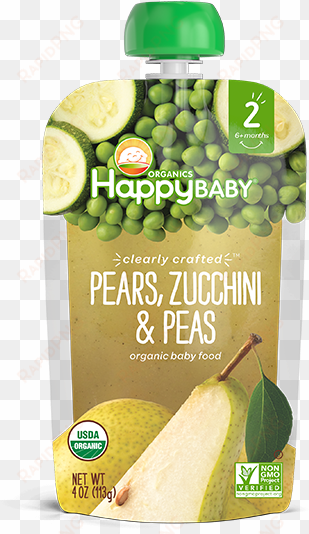 happy baby organics stage 2 baby foodpears, zucchini