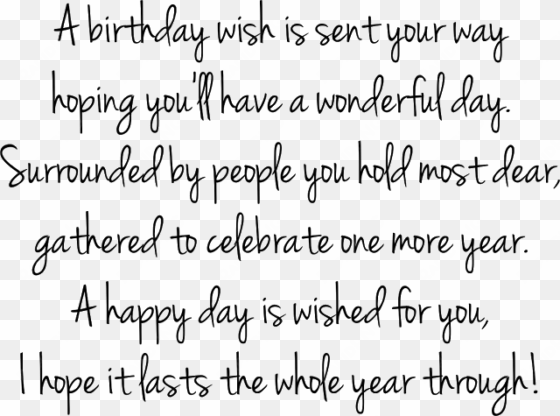 happy birthday and thanks for the gorgeous sentiment - happy birthday quotes png