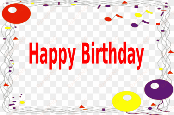 happy birthday border clip art - birthday border png vectors