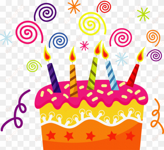 happy birthday clipart orange - desenho de bolo de aniversario png