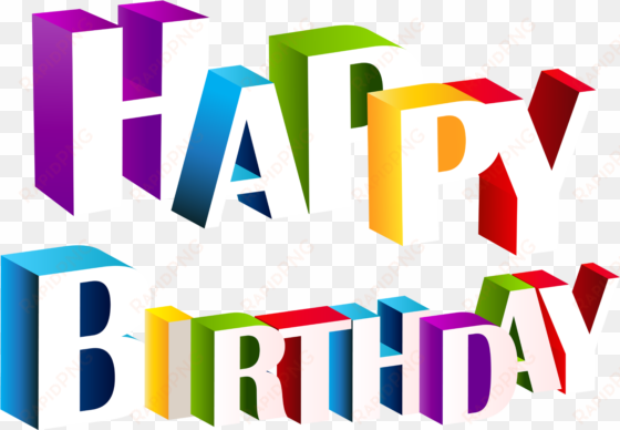 happy birthday png text 3d art free - 3d happy birthday png