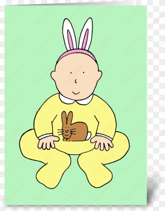 happy easter, baby in bunny ears - 1st easter for nephew. greeting cards