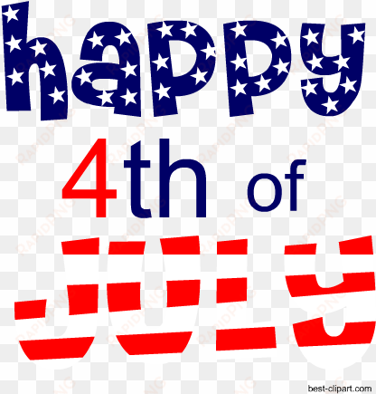 happy fourth of july free png clipart image - library