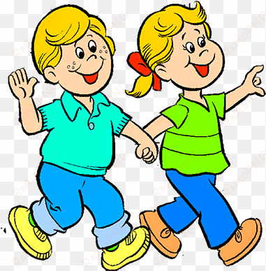 happy-kids - clip art walking