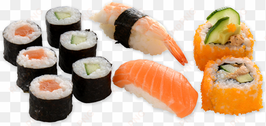 happy mix 10 pièces 1 sushi crevette 1 sushi saumon - california roll
